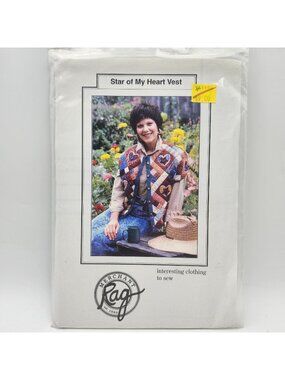 Rag Merchant Star Of My Heart Vest Sewing Pattern Quilt 1994 Jill Abeloe Mead